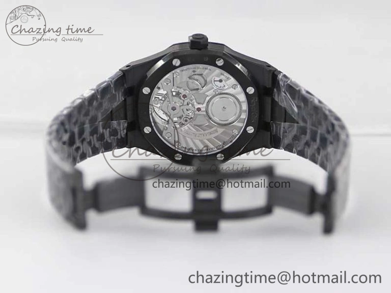 Royal Oak 41mm Tourbillon DLC R8 Best Edition Black Dial on DLC Bracelet V QuickDry 4809