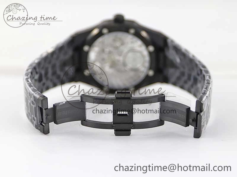 Royal Oak 41mm Tourbillon DLC R8 Best Edition Black Dial on DLC Bracelet V QuickDry 4809