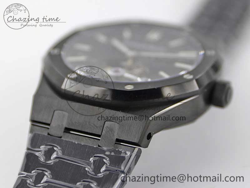 Royal Oak 41mm Tourbillon DLC R8 Best Edition Black Dial on DLC Bracelet V QuickDry 4809