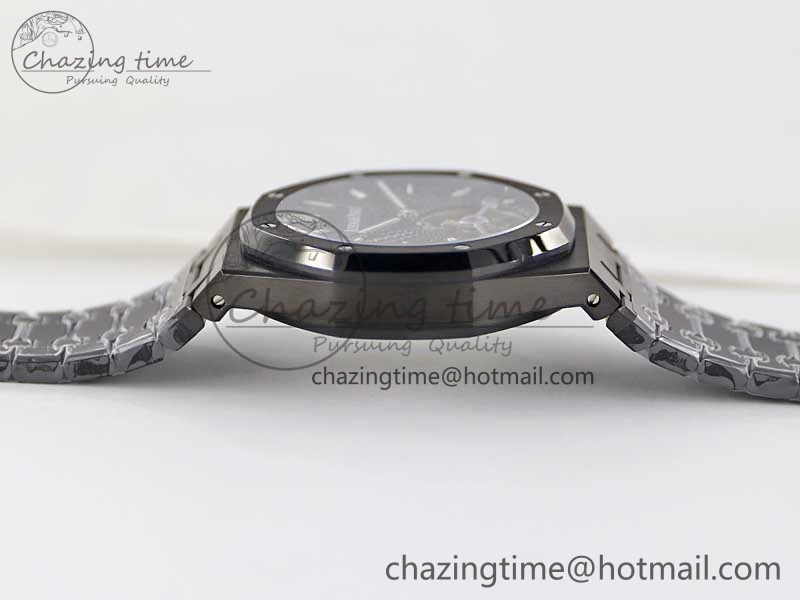 Royal Oak 41mm Tourbillon DLC R8 Best Edition Black Dial on DLC Bracelet V QuickDry 4809