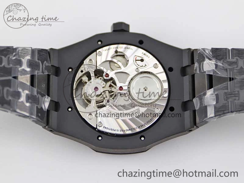 Royal Oak 41mm Tourbillon DLC R8 Best Edition Black Dial on DLC Bracelet V QuickDry 4809