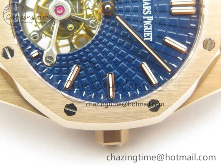 Royal Oak 41mm Tourbillon RG R8 Best Edition Blue Dial on RG Bracelet ComfortFit 4942