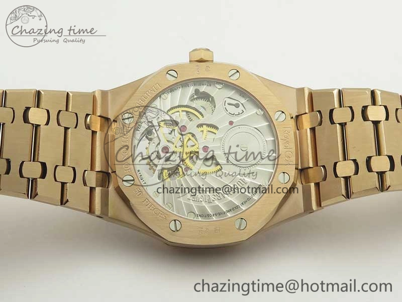Royal Oak 41mm Tourbillon RG R8 Best Edition Blue Dial on RG Bracelet ComfortFit 4942