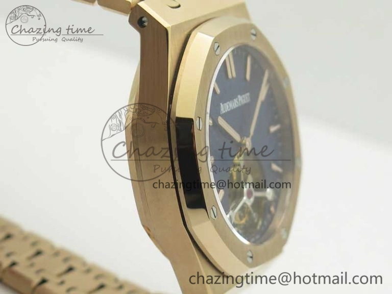 Royal Oak 41mm Tourbillon RG R8 Best Edition Blue Dial on RG Bracelet ComfortFit 4942