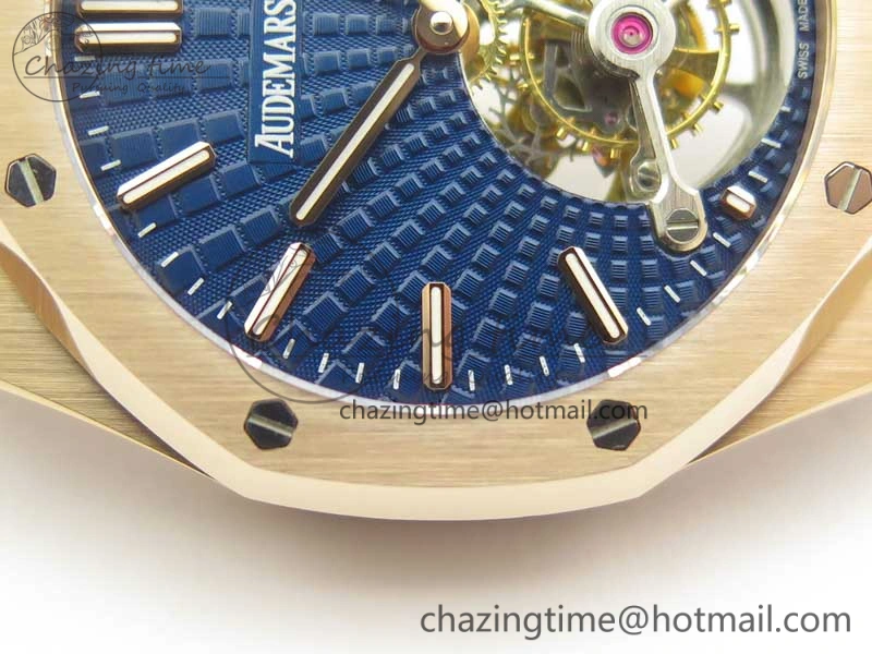 Royal Oak 41mm Tourbillon RG R8 Best Edition Blue Dial on RG Bracelet ComfortFit 4942