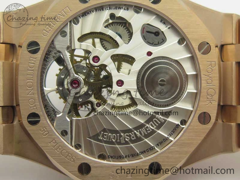 Royal Oak 41mm Tourbillon RG R8 Best Edition Blue Dial on RG Bracelet ComfortFit 4942