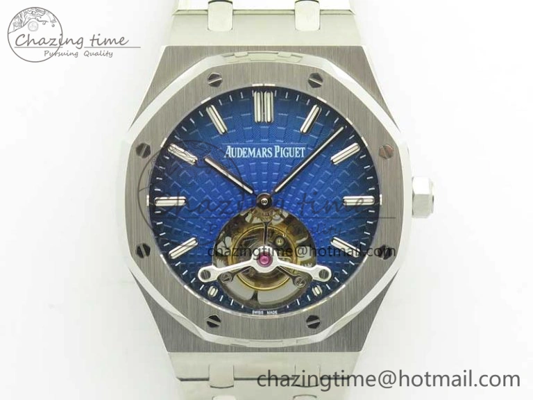 Flexible Royal Oak 41mm Tourbillon SS R8 Best Edition Blue Dial on SS Bracelet 4939
