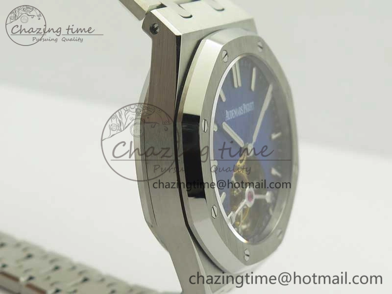 Flexible Royal Oak 41mm Tourbillon SS R8 Best Edition Blue Dial on SS Bracelet 4939