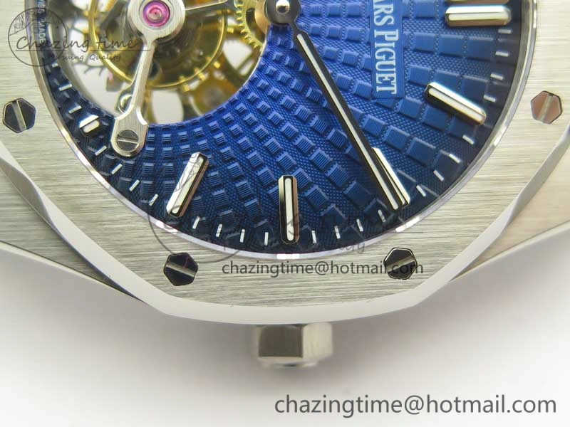 Flexible Royal Oak 41mm Tourbillon SS R8 Best Edition Blue Dial on SS Bracelet 4939