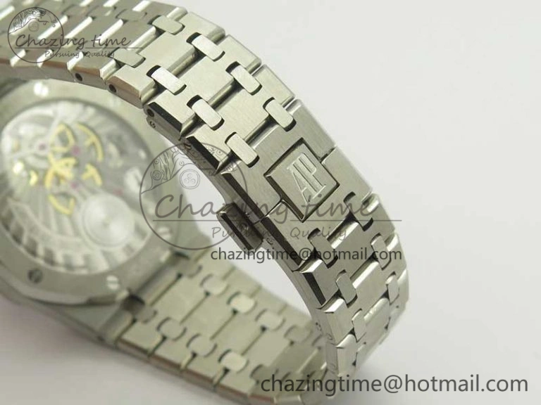 Royal Oak 41mm Tourbillon SS R8 Best Edition Purple Dial on SS Bracelet Casual 4940