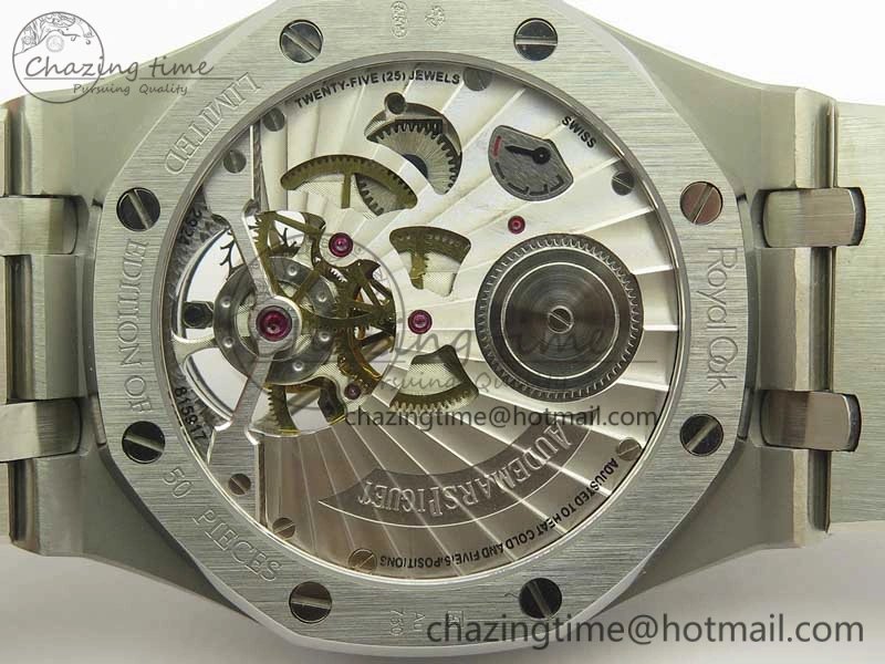 Royal Oak 41mm Tourbillon SS R8 Best Edition Purple Dial on SS Bracelet Casual 4940