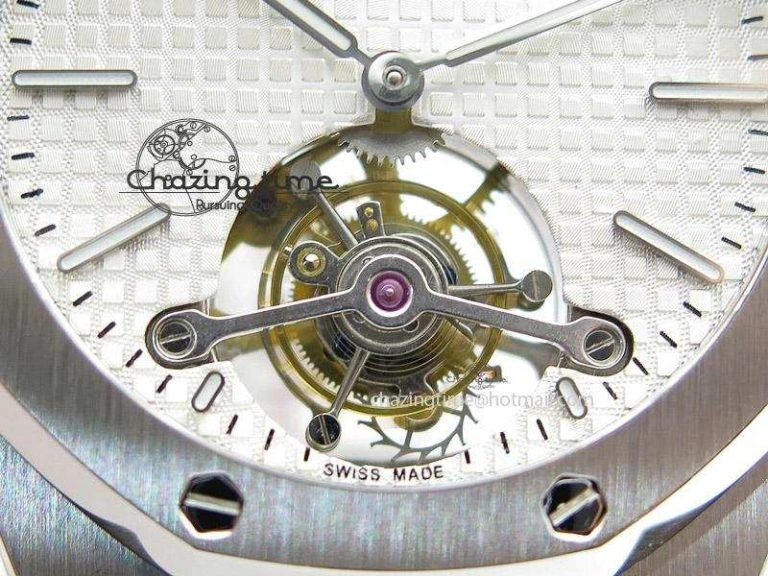 NewStyle Royal Oak 41mm Tourbillon SS White Dial on SS Bracelet 5217