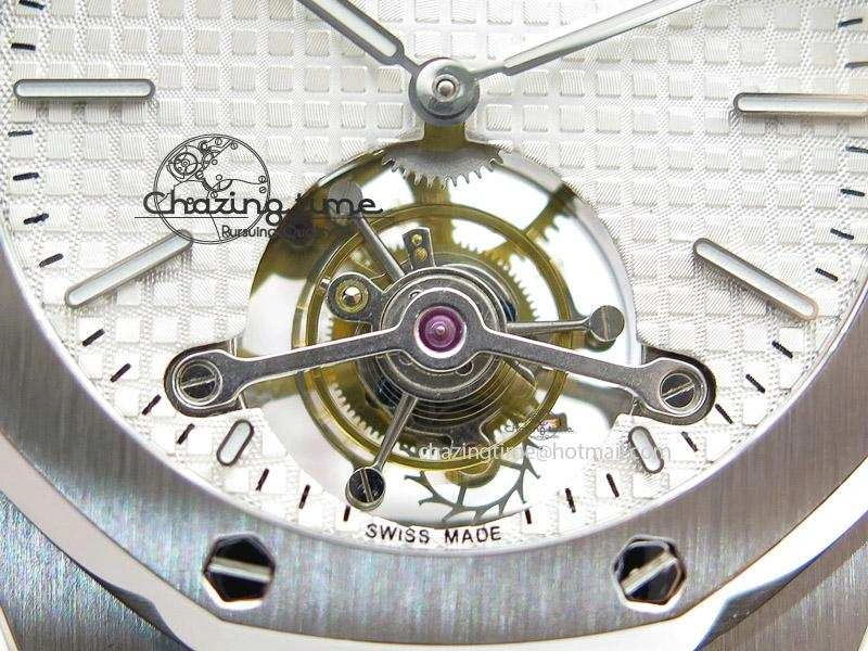 NewStyle Royal Oak 41mm Tourbillon SS White Dial on SS Bracelet 5217