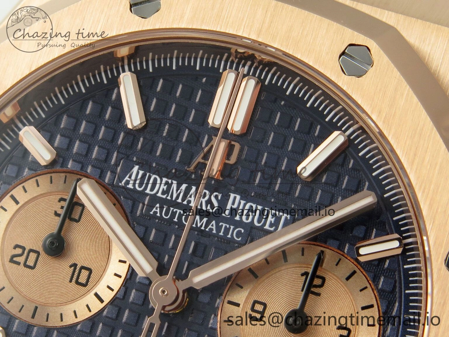 NewStyle Royal Oak Chrono 26240 APSF 1:1 Best Edition Blue RG Dial on RG Bracelet SA4401 Super Clone 4235