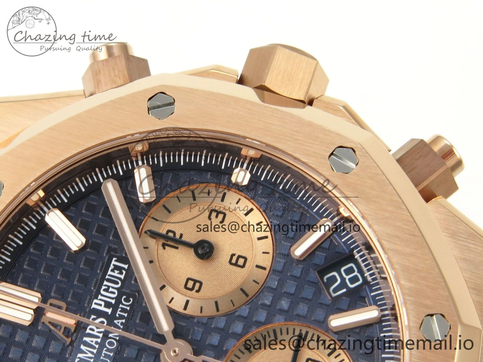 NewStyle Royal Oak Chrono 26240 APSF 1:1 Best Edition Blue RG Dial on RG Bracelet SA4401 Super Clone 4235
