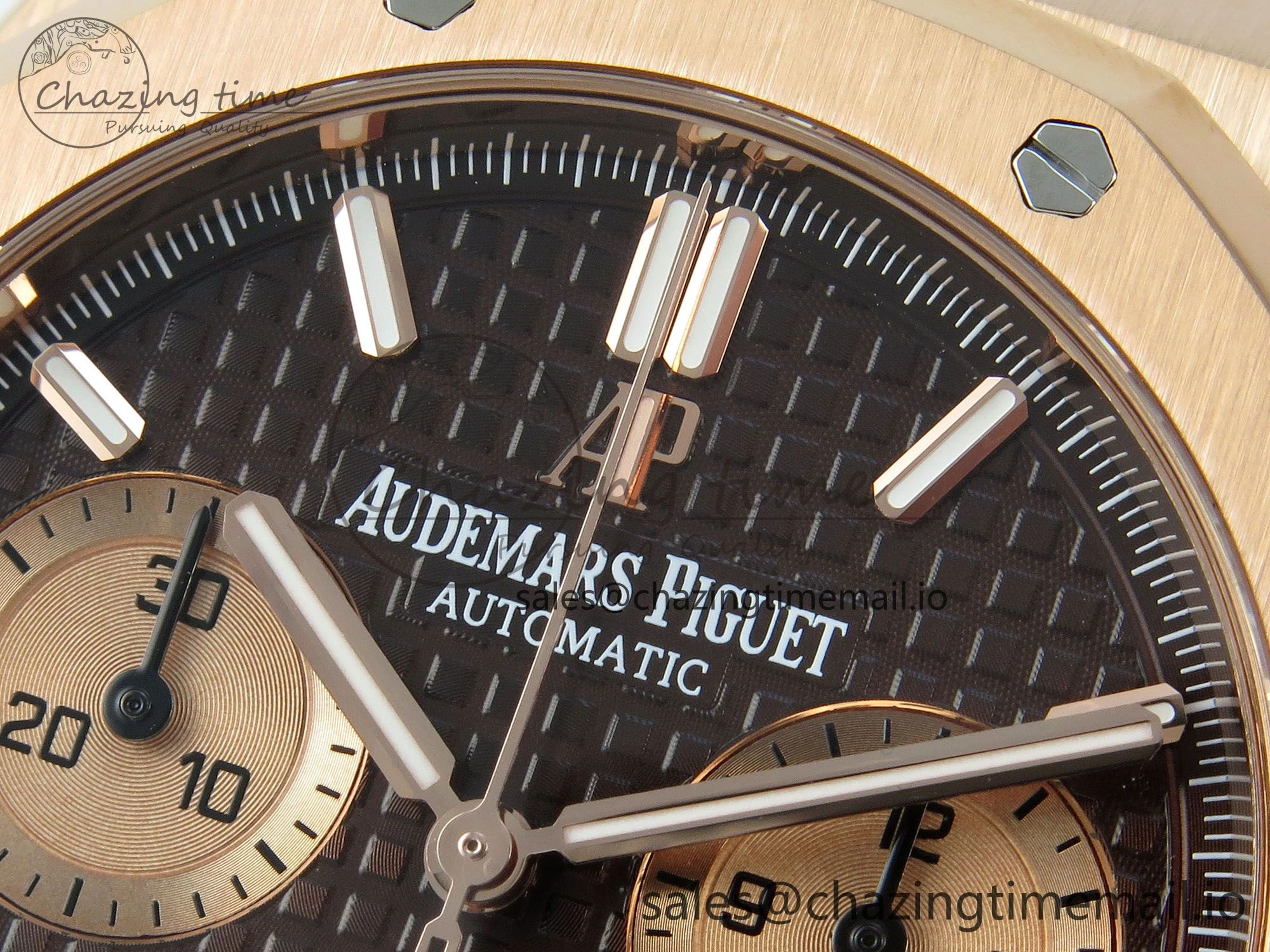 Affordable Royal Oak Chrono 26240 APSF 1:1 Best Edition Brown RG Dial on RG Bracelet SA4401 Super Clone 4233