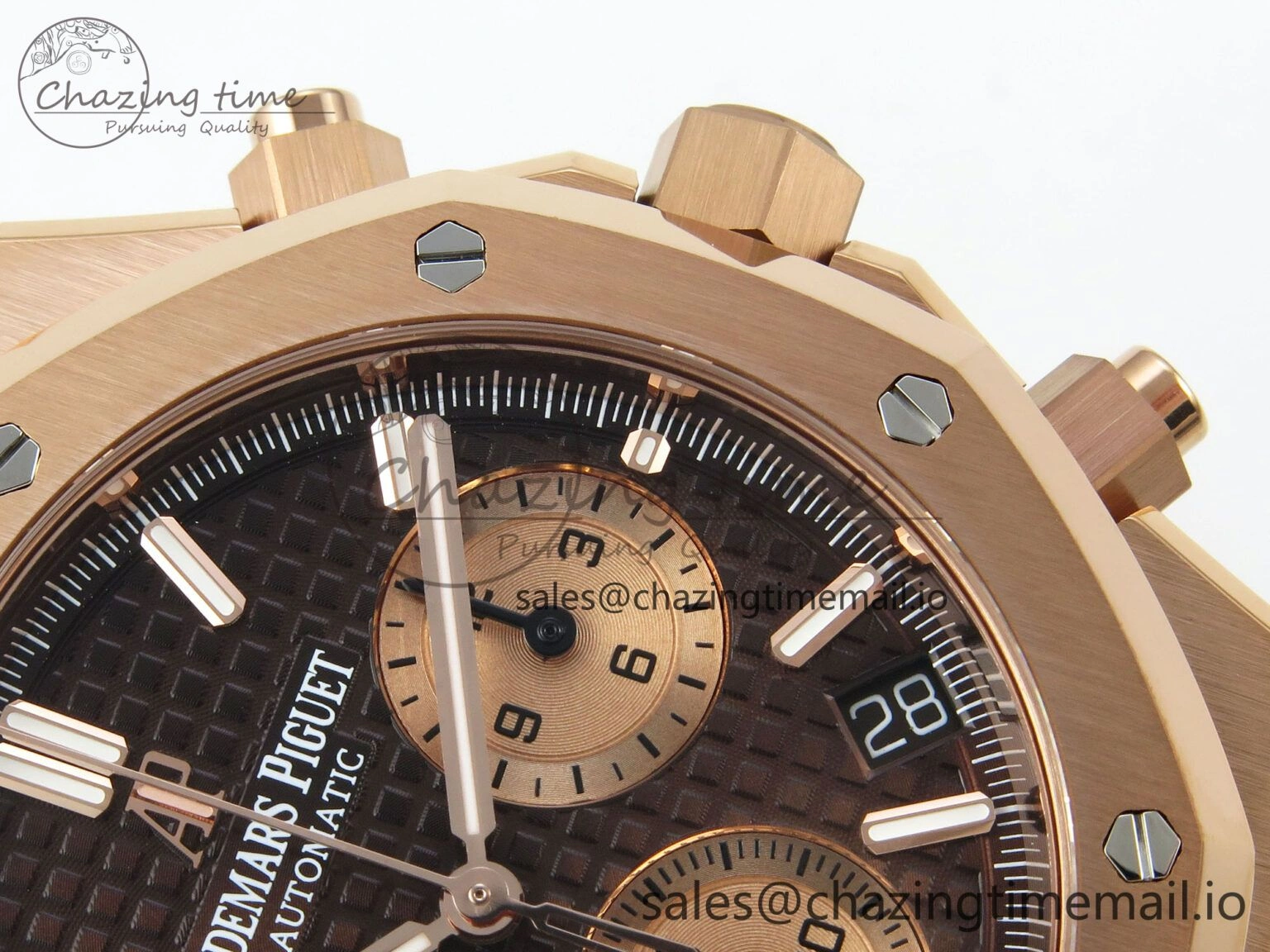 Affordable Royal Oak Chrono 26240 APSF 1:1 Best Edition Brown RG Dial on RG Bracelet SA4401 Super Clone 4233