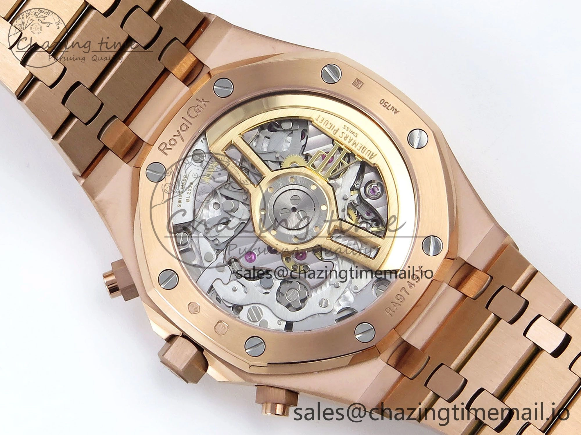 Affordable Royal Oak Chrono 26240 APSF 1:1 Best Edition Brown RG Dial on RG Bracelet SA4401 Super Clone 4233