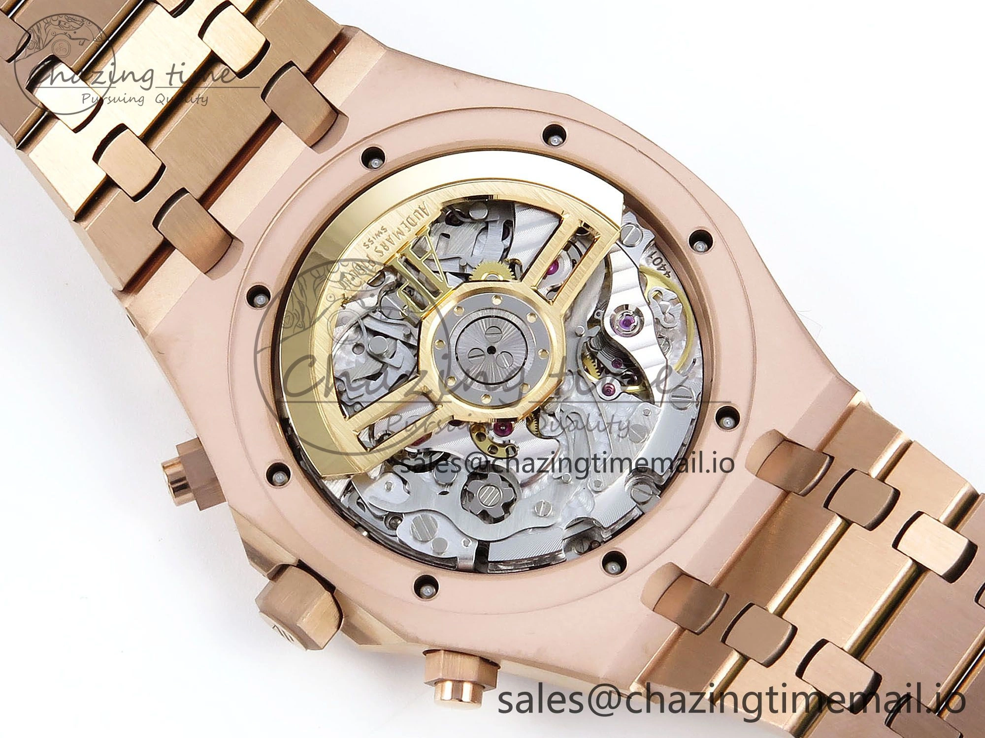 Affordable Royal Oak Chrono 26240 APSF 1:1 Best Edition Brown RG Dial on RG Bracelet SA4401 Super Clone 4233