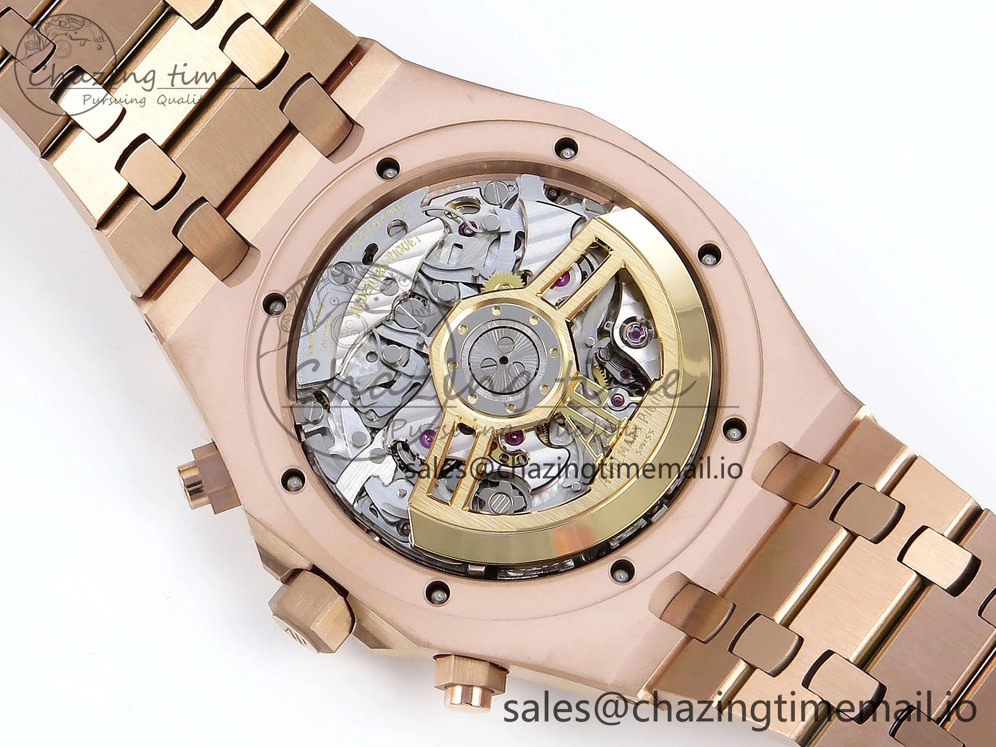 Affordable Royal Oak Chrono 26240 APSF 1:1 Best Edition Brown RG Dial on RG Bracelet SA4401 Super Clone 4233