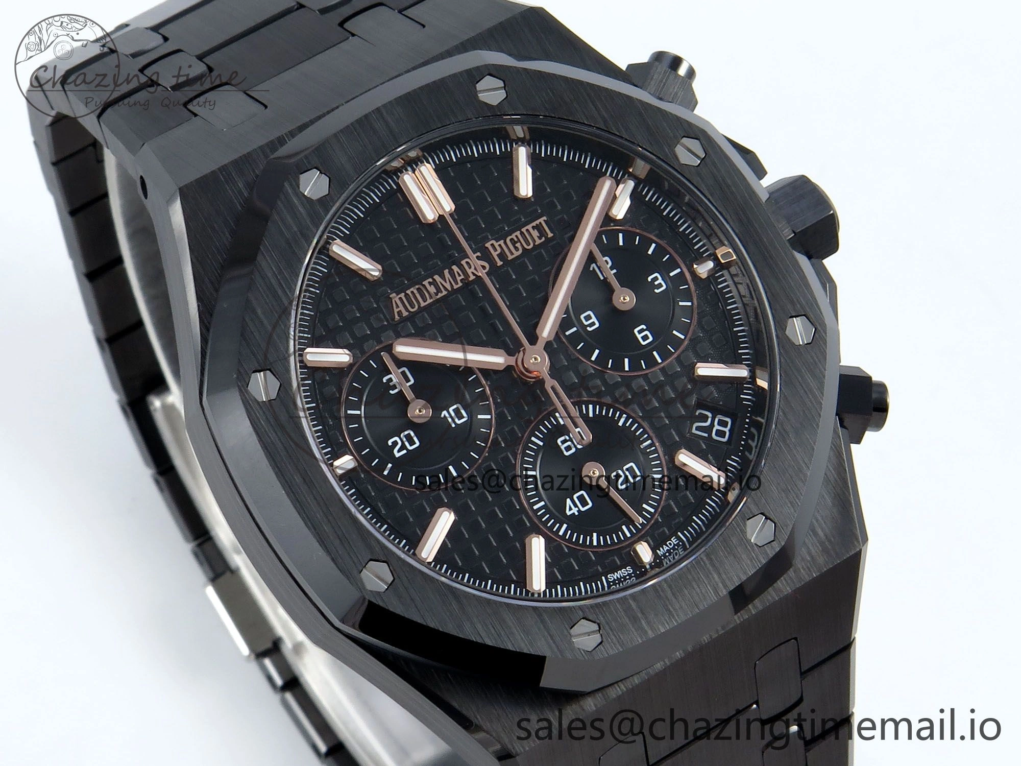 Vibrant Royal Oak Chrono 26240 Black Ceramic APSF 1:1 Best Edition on Ceramic Bracelet SA4401 Super Clone 4288