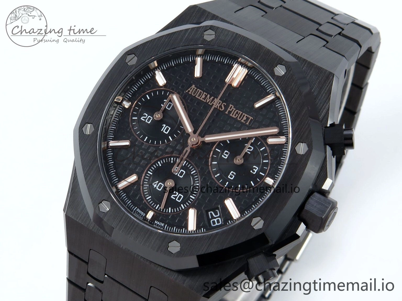 Vibrant Royal Oak Chrono 26240 Black Ceramic APSF 1:1 Best Edition on Ceramic Bracelet SA4401 Super Clone 4288