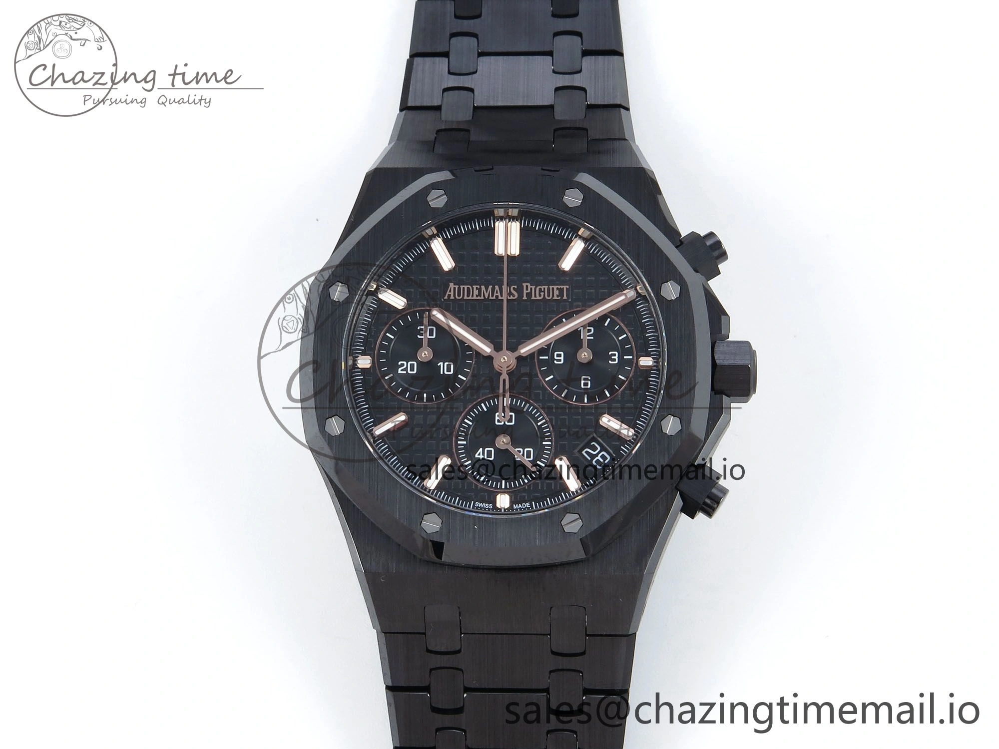 Vibrant Royal Oak Chrono 26240 Black Ceramic APSF 1:1 Best Edition on Ceramic Bracelet SA4401 Super Clone 4288