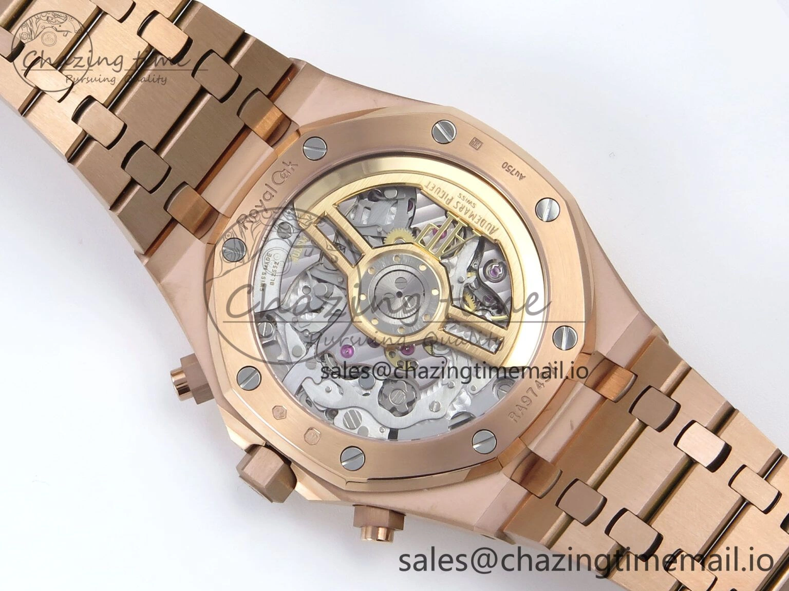 Royal Oak Chrono 26240 RG APSF 1:1 Best Edition Blue Dial on RG Bracelet SA4401 Super Clone EyeCatching 4278