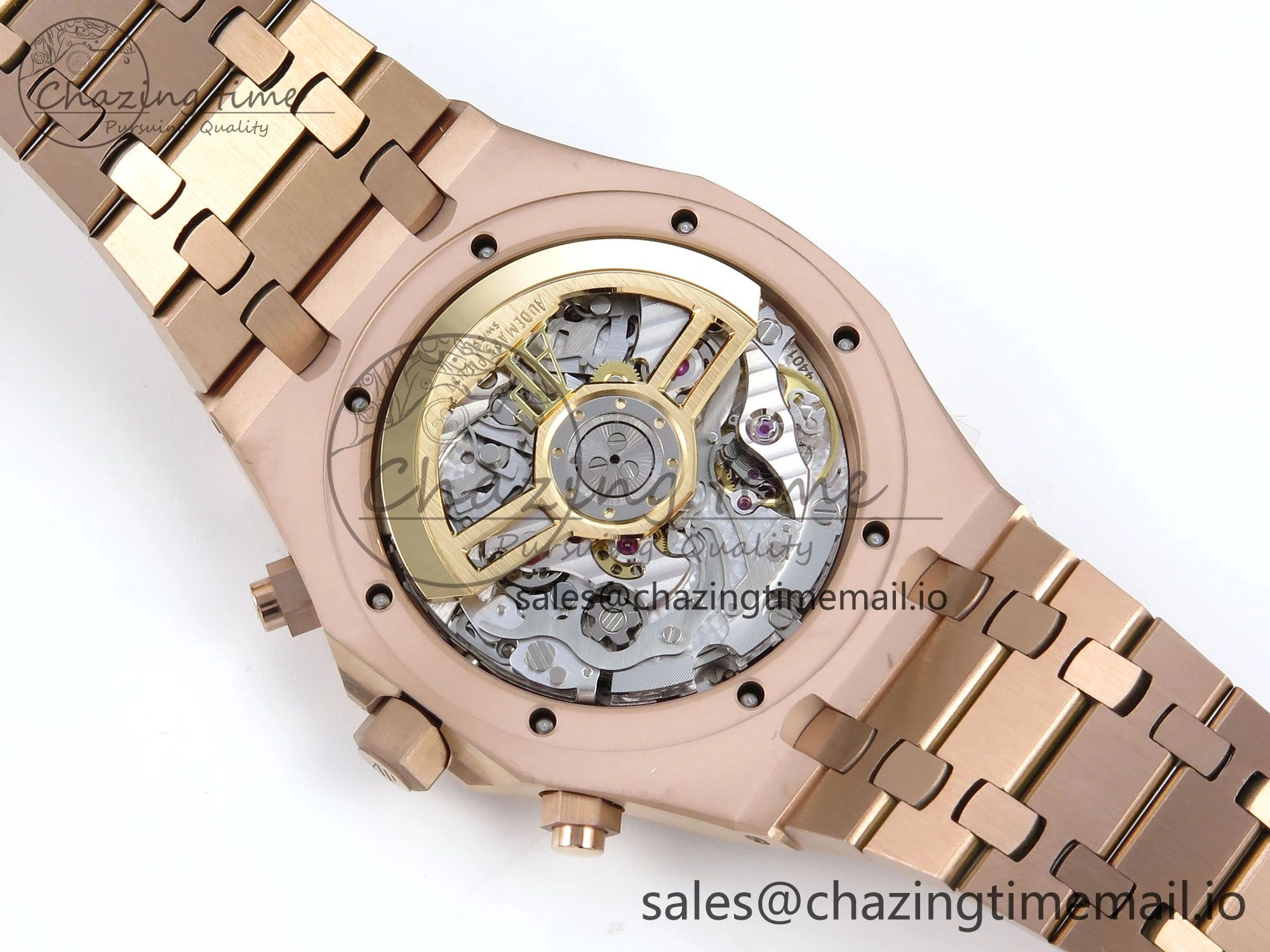 Royal Oak Chrono 26240 RG APSF 1:1 Best Edition Blue Dial on RG Bracelet SA4401 Super Clone EyeCatching 4278