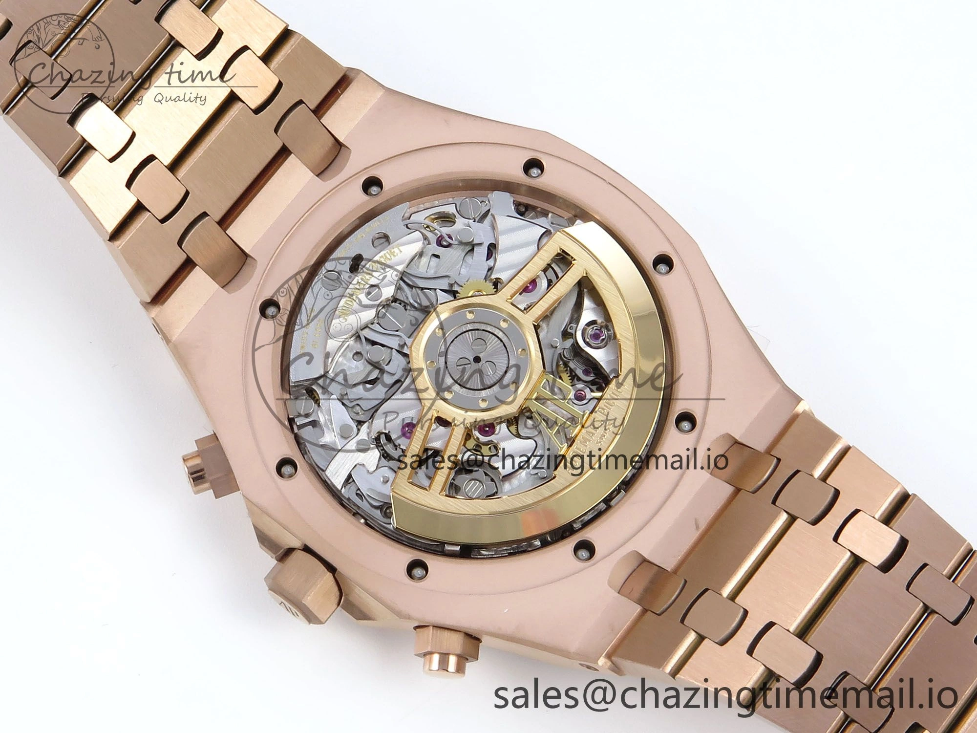 Royal Oak Chrono 26240 RG APSF 1:1 Best Edition Blue Dial on RG Bracelet SA4401 Super Clone EyeCatching 4278