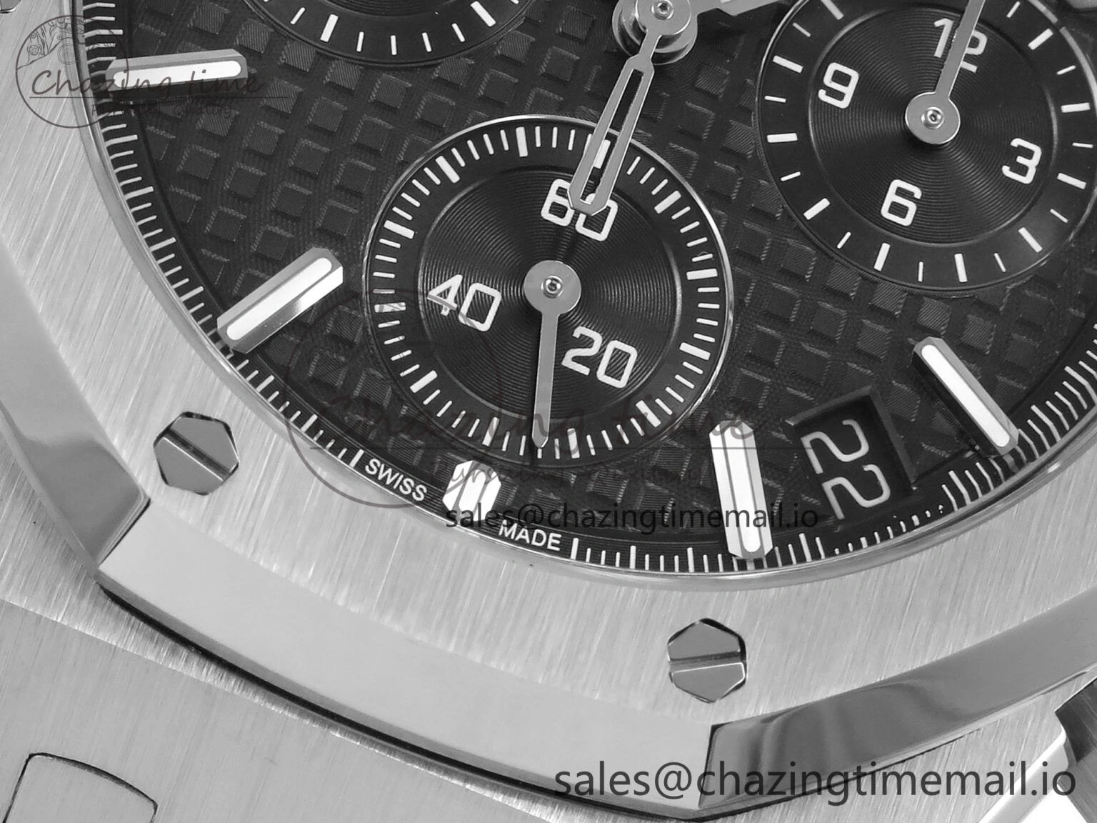 SoftTouch Royal Oak Chrono 26240 SS APSF 1:1 Best Edition Black Dial on SS Bracelet SA4401 Super Clone 4261