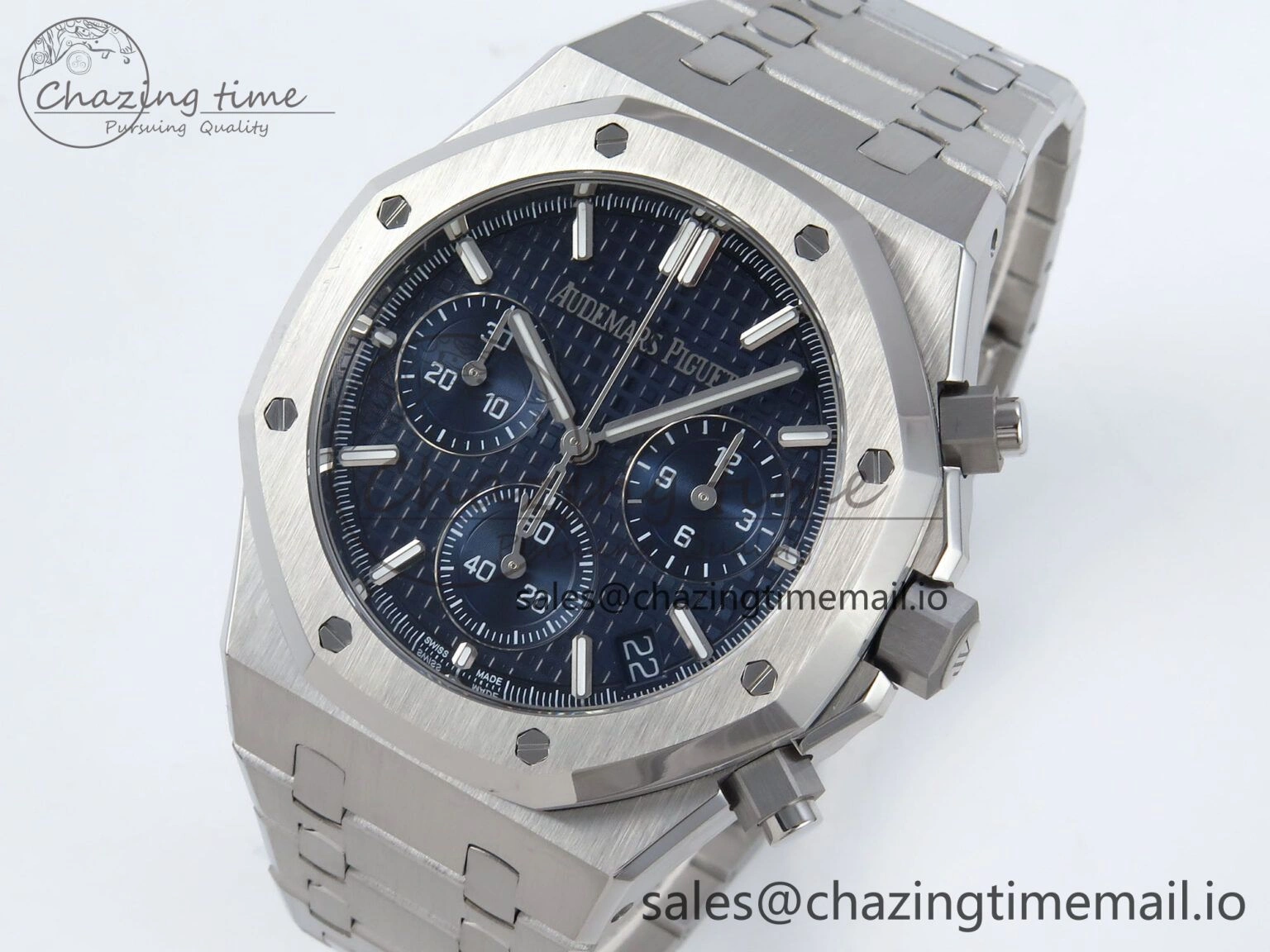 Royal Oak Chrono 26240 SS APSF 1:1 Best Edition Blue Dial on SS Bracelet SA4401 Super Clone Tailored 4262
