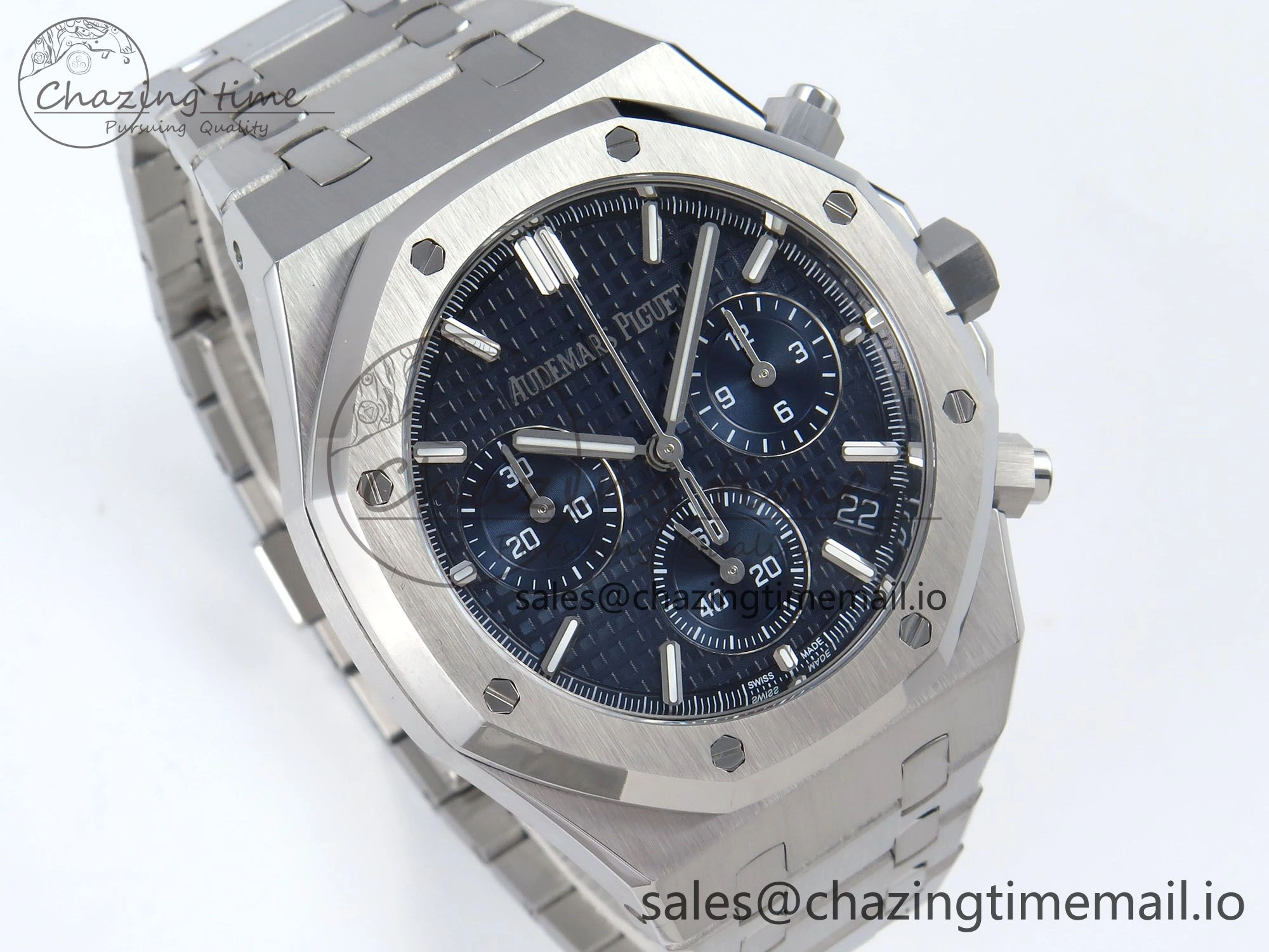 Royal Oak Chrono 26240 SS APSF 1:1 Best Edition Blue Dial on SS Bracelet SA4401 Super Clone Tailored 4262