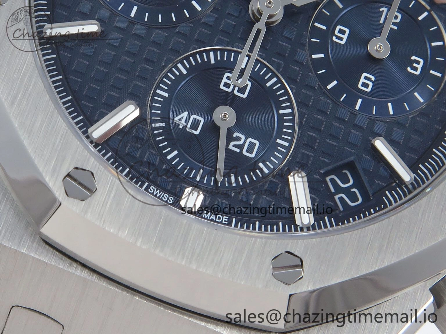 Royal Oak Chrono 26240 SS APSF 1:1 Best Edition Blue Dial on SS Bracelet SA4401 Super Clone Tailored 4262