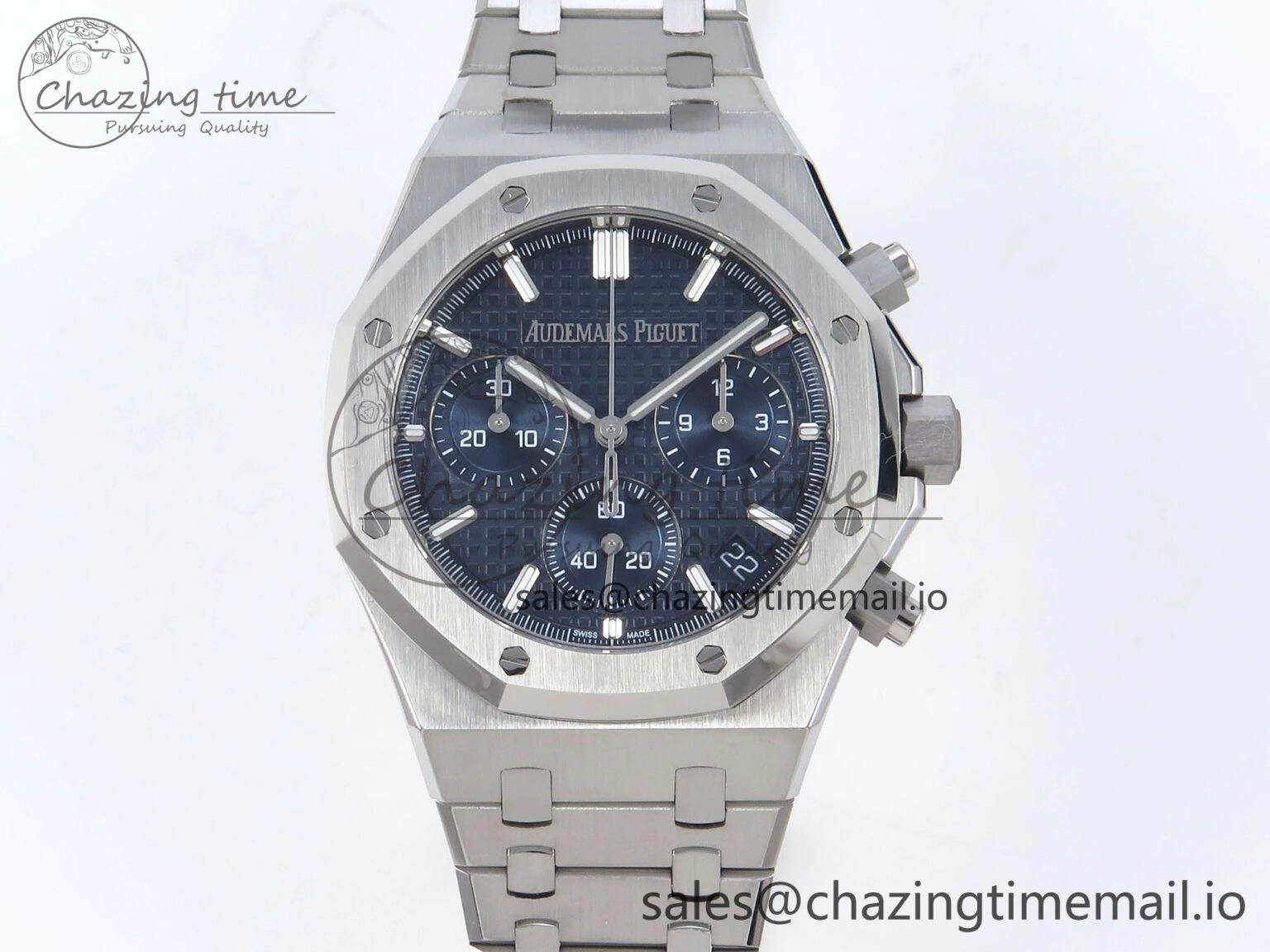 Royal Oak Chrono 26240 SS APSF 1:1 Best Edition Blue Dial on SS Bracelet SA4401 Super Clone Tailored 4262