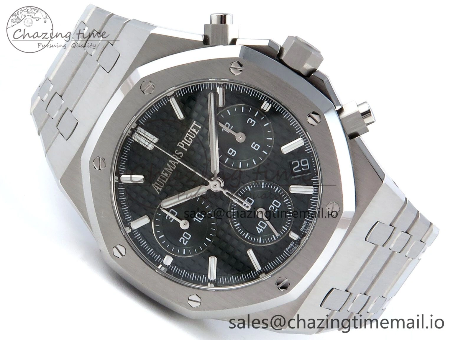 Chic Royal Oak Chrono 26240 SS APSF 1:1 Best Edition Green Dial on SS Bracelet SA4401 Super Clone 4294