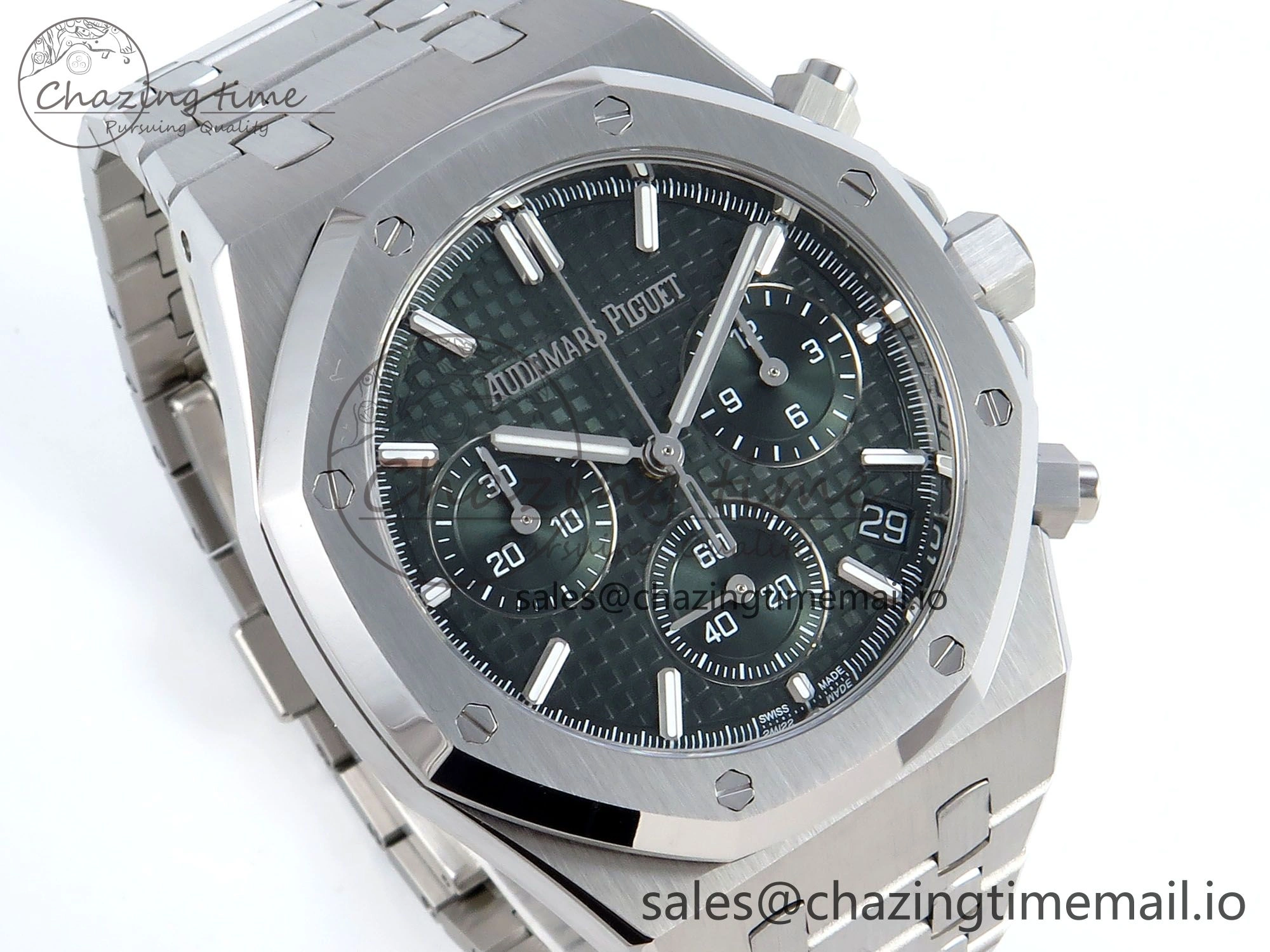 Chic Royal Oak Chrono 26240 SS APSF 1:1 Best Edition Green Dial on SS Bracelet SA4401 Super Clone 4294