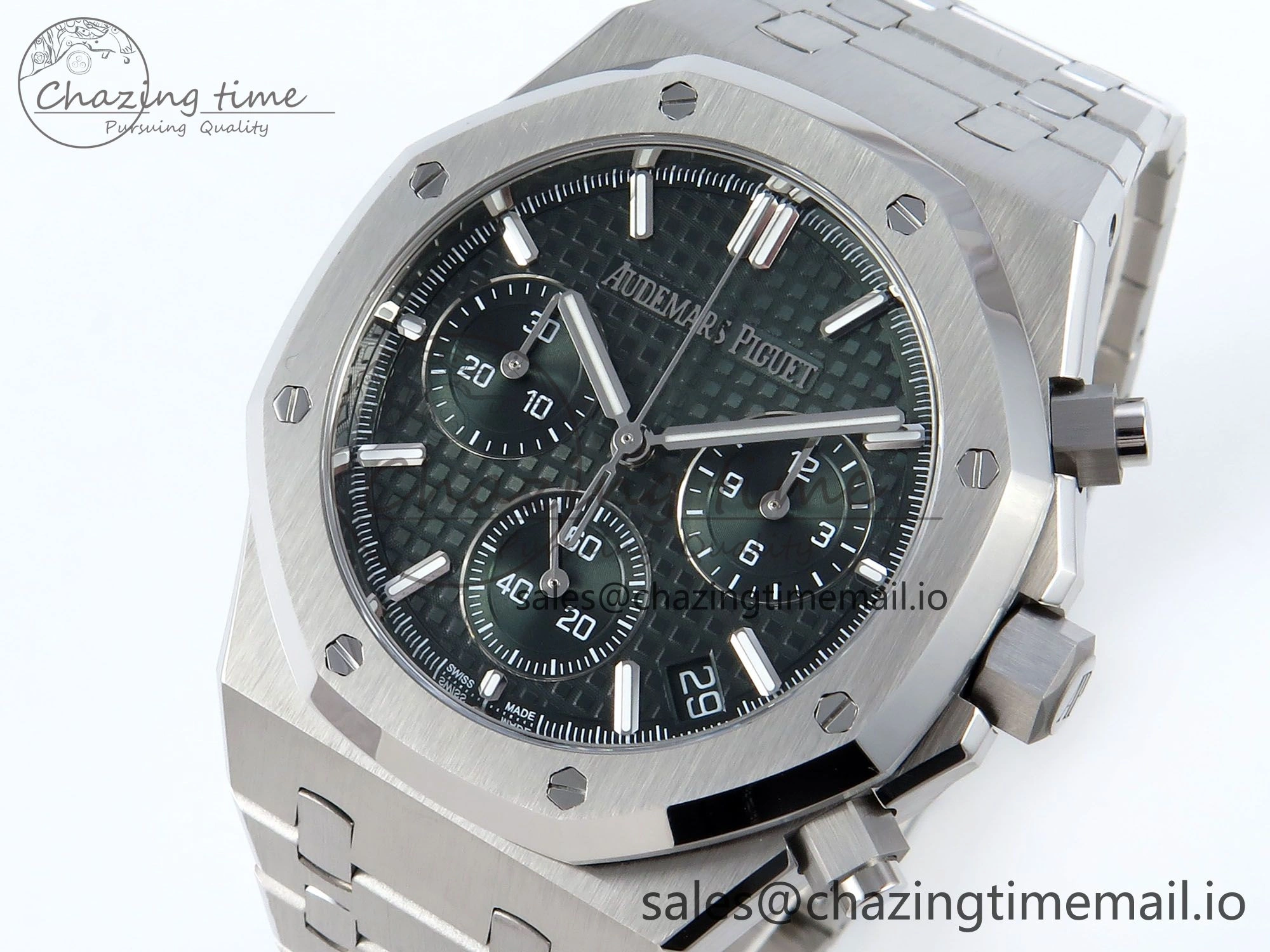 Chic Royal Oak Chrono 26240 SS APSF 1:1 Best Edition Green Dial on SS Bracelet SA4401 Super Clone 4294