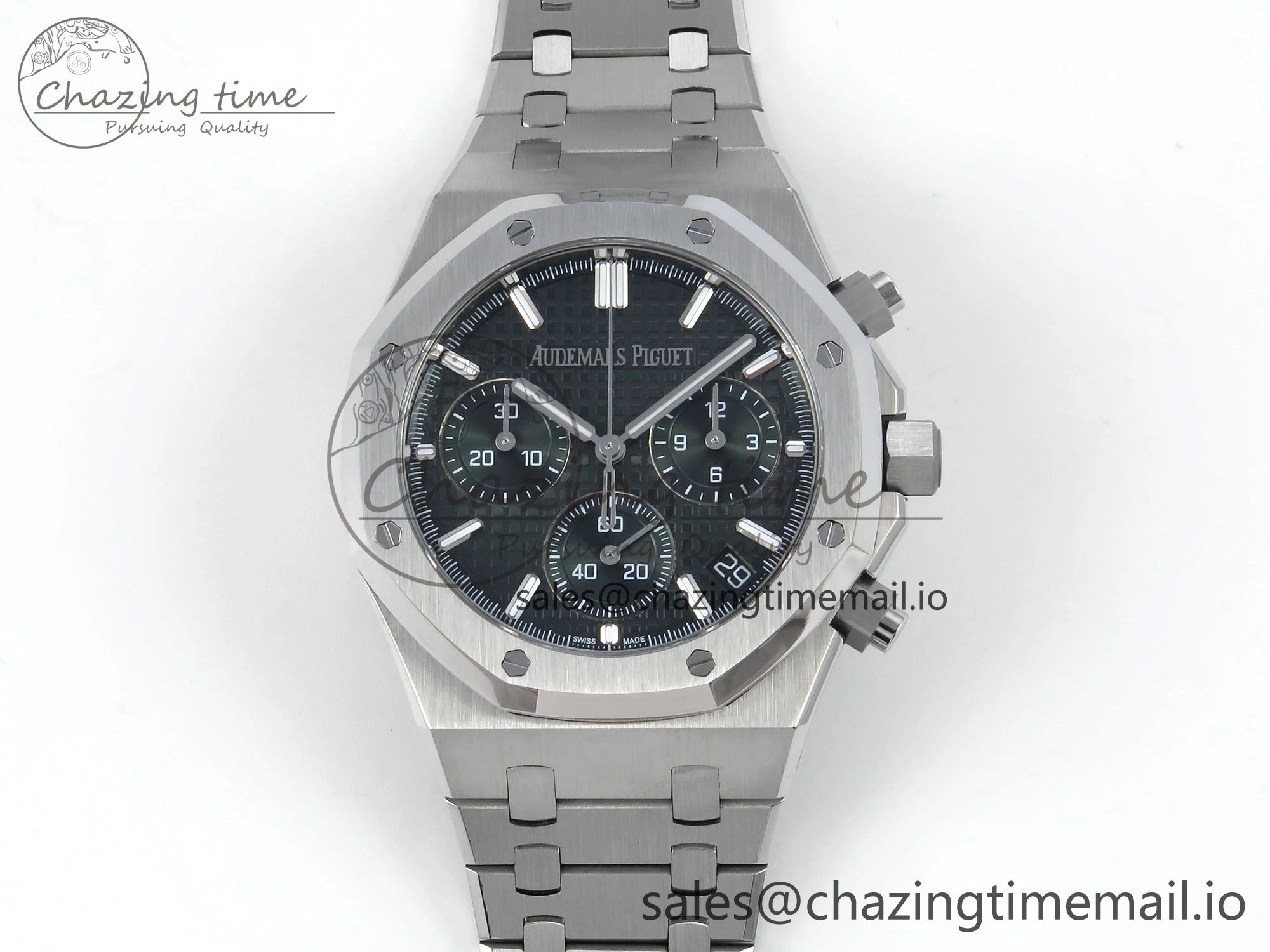 Chic Royal Oak Chrono 26240 SS APSF 1:1 Best Edition Green Dial on SS Bracelet SA4401 Super Clone 4294