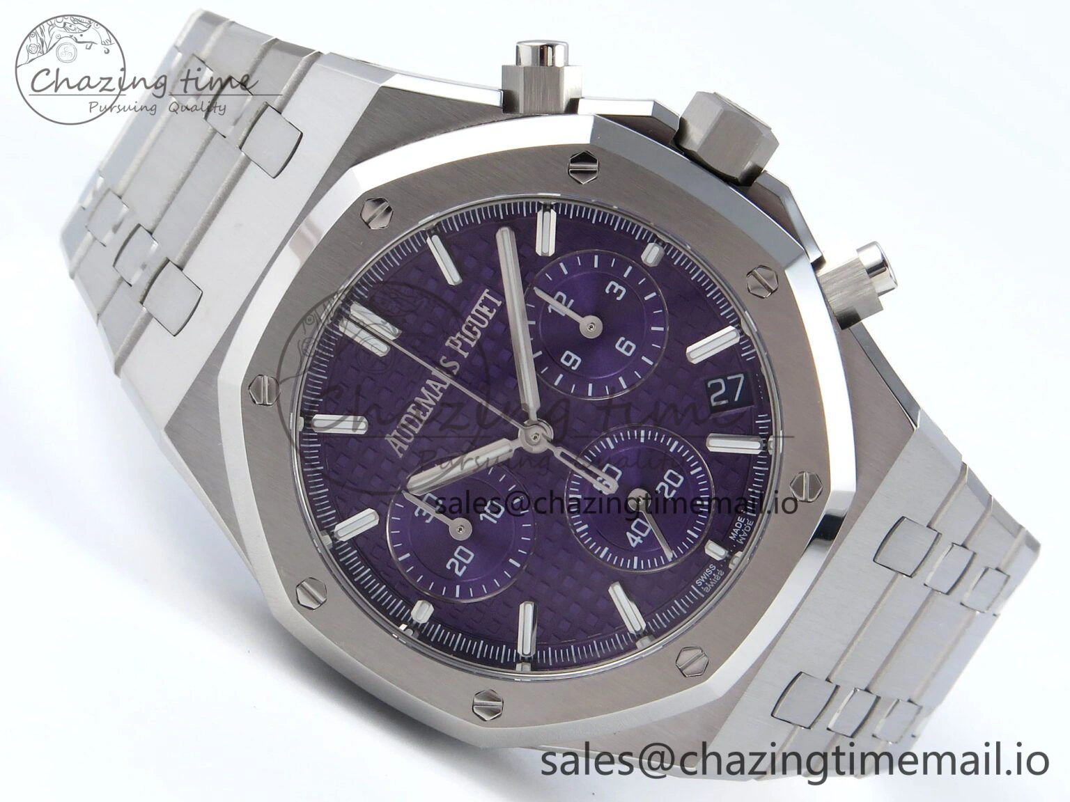 AllSeason Royal Oak Chrono 26240 SS APSF 1:1 Best Edition Purple Dial on SS Bracelet SA4401 Super Clone 4263