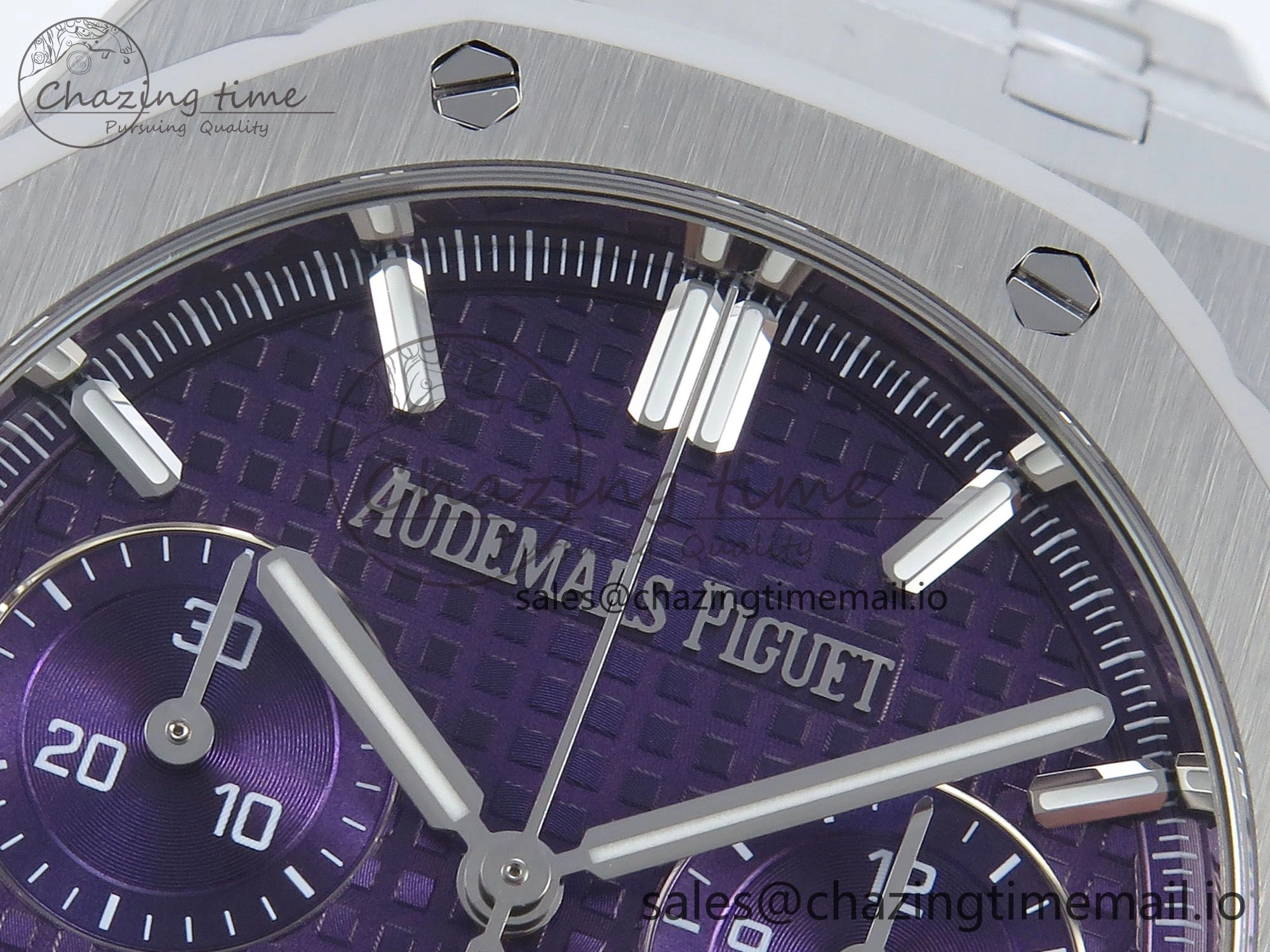 AllSeason Royal Oak Chrono 26240 SS APSF 1:1 Best Edition Purple Dial on SS Bracelet SA4401 Super Clone 4263