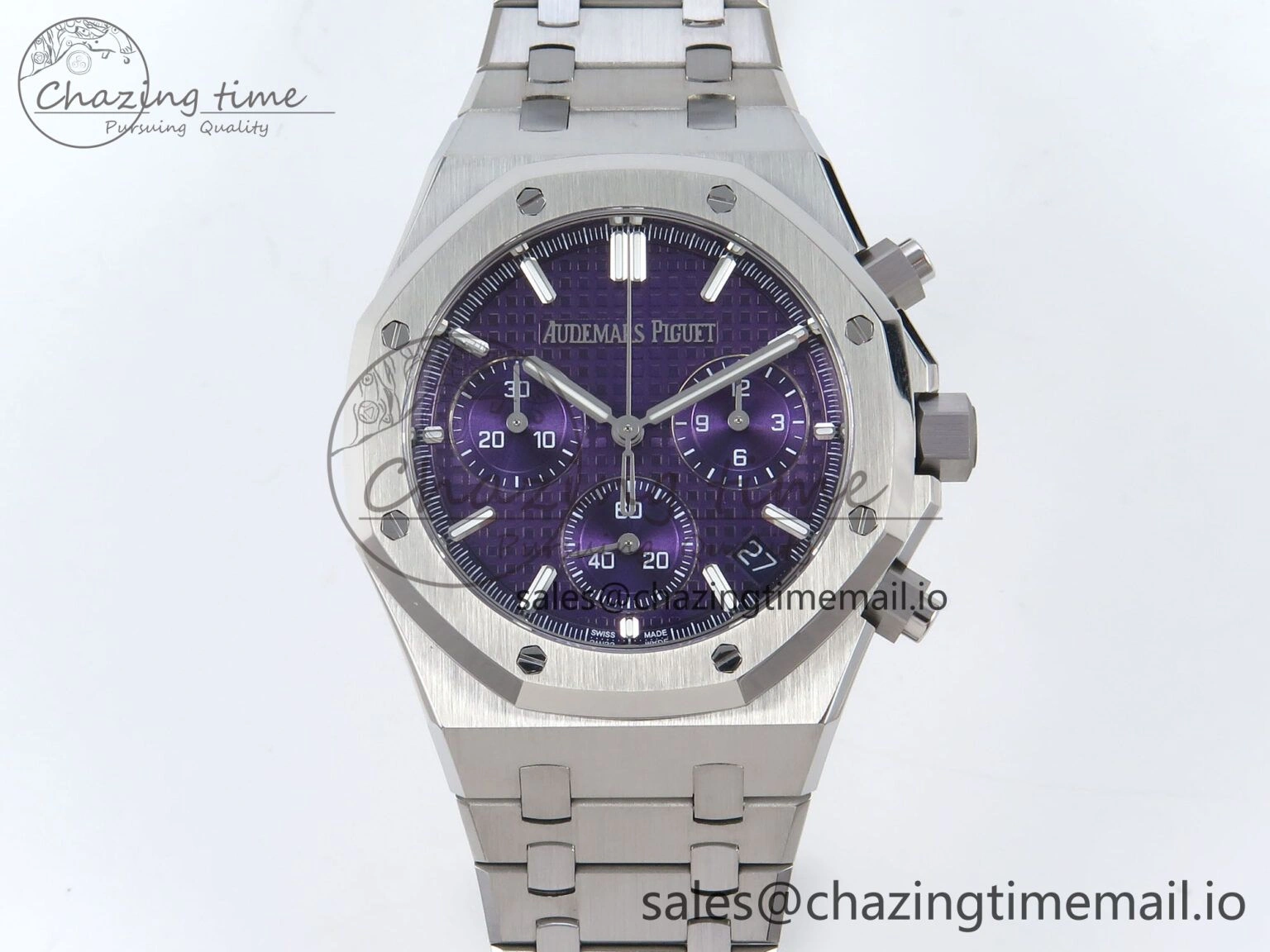 AllSeason Royal Oak Chrono 26240 SS APSF 1:1 Best Edition Purple Dial on SS Bracelet SA4401 Super Clone 4263