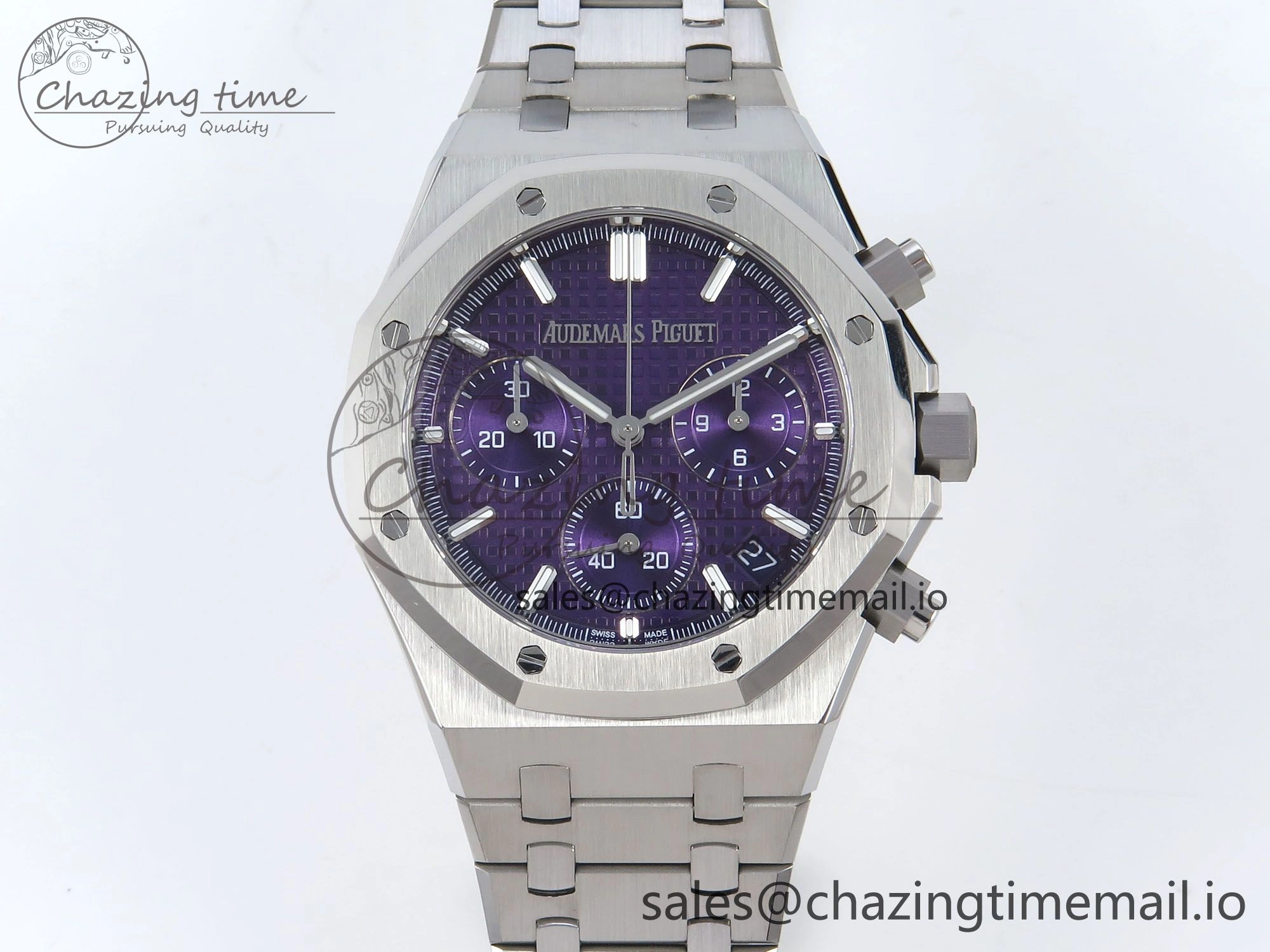 AllSeason Royal Oak Chrono 26240 SS APSF 1:1 Best Edition Purple Dial on SS Bracelet SA4401 Super Clone 4263