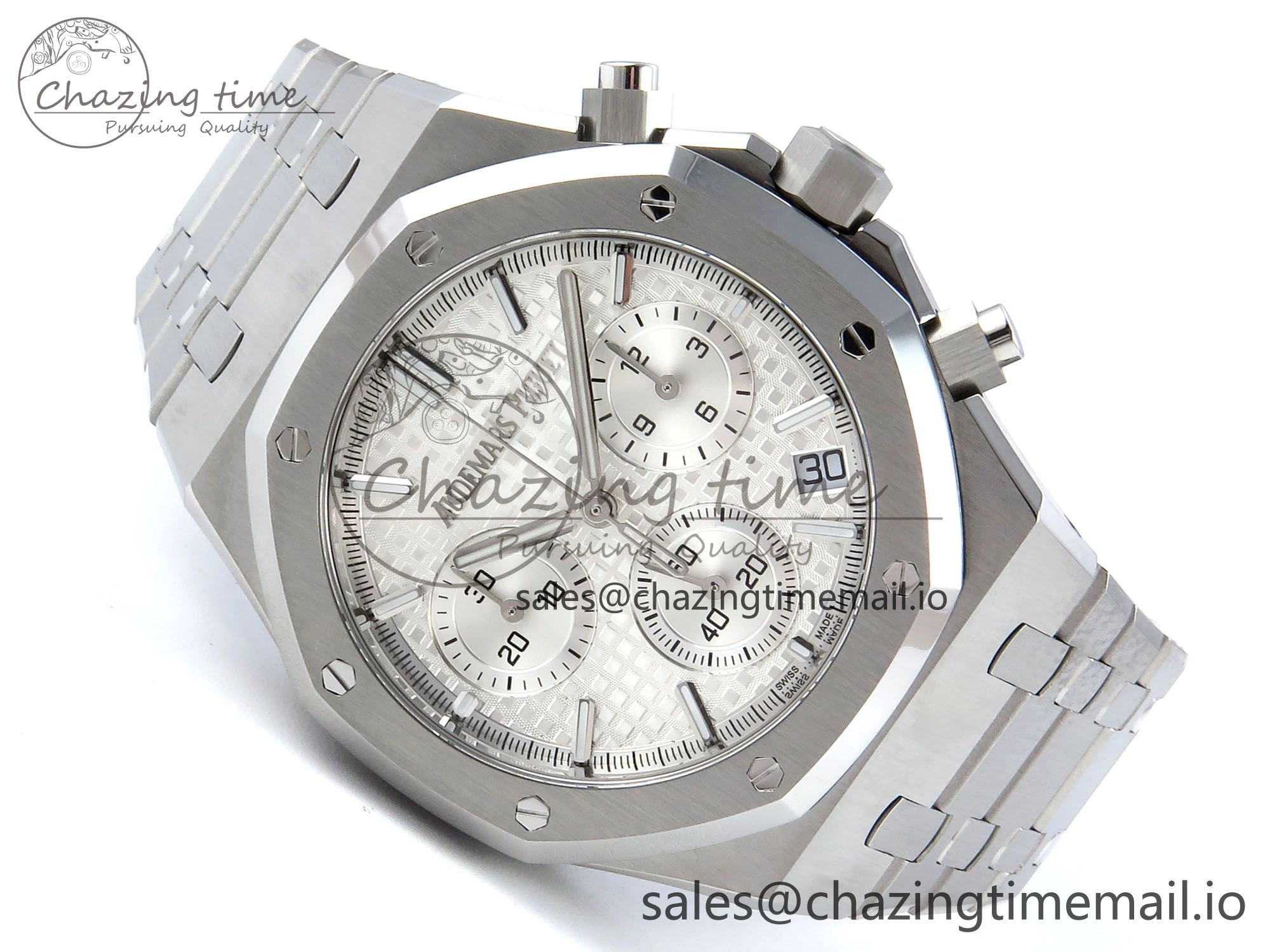 TechFriendly Royal Oak Chrono 26240 SS APSF 1:1 Best Edition Silver Dial on SS Bracelet SA4401 Super Clone 4295