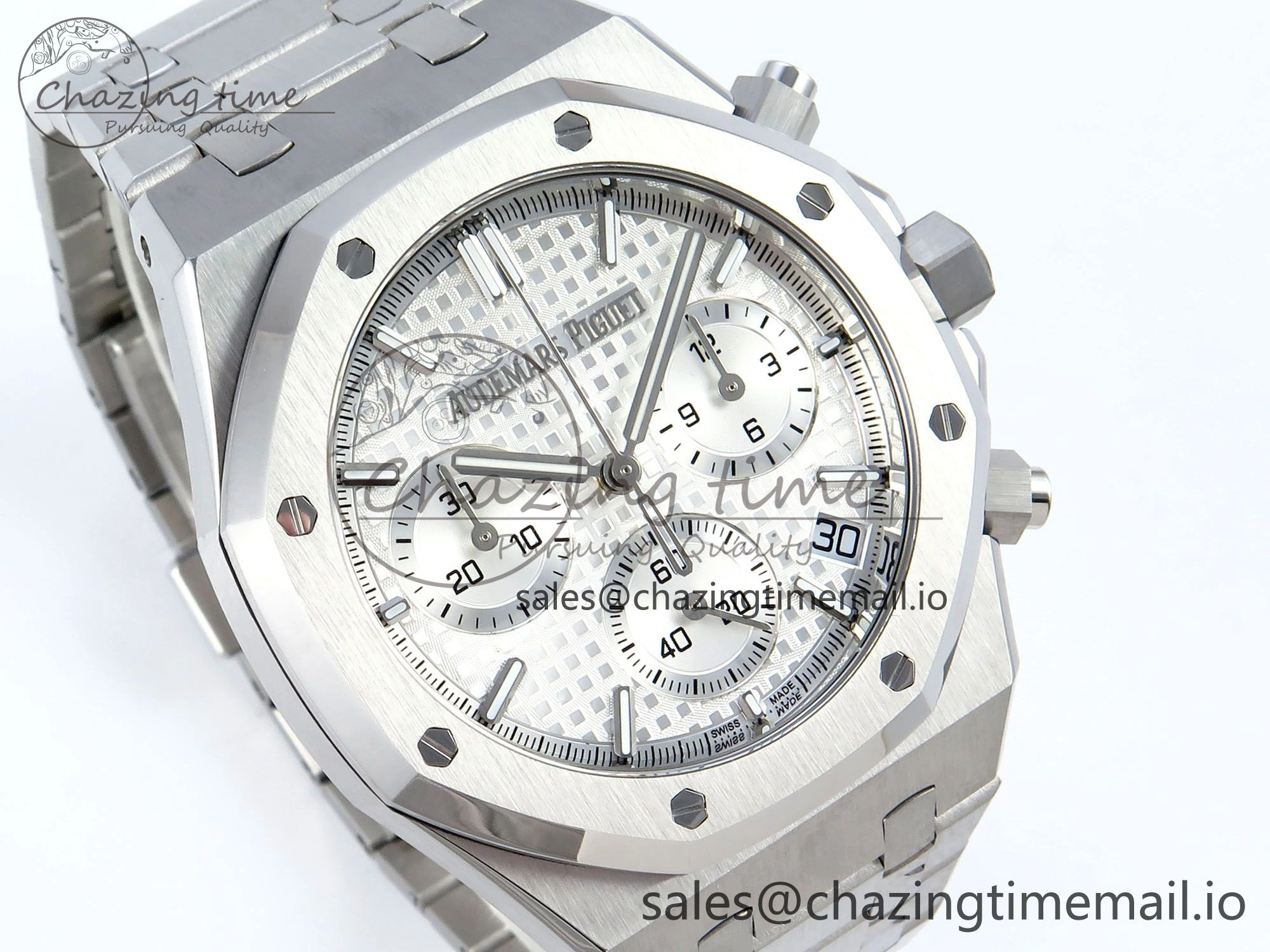 TechFriendly Royal Oak Chrono 26240 SS APSF 1:1 Best Edition Silver Dial on SS Bracelet SA4401 Super Clone 4295