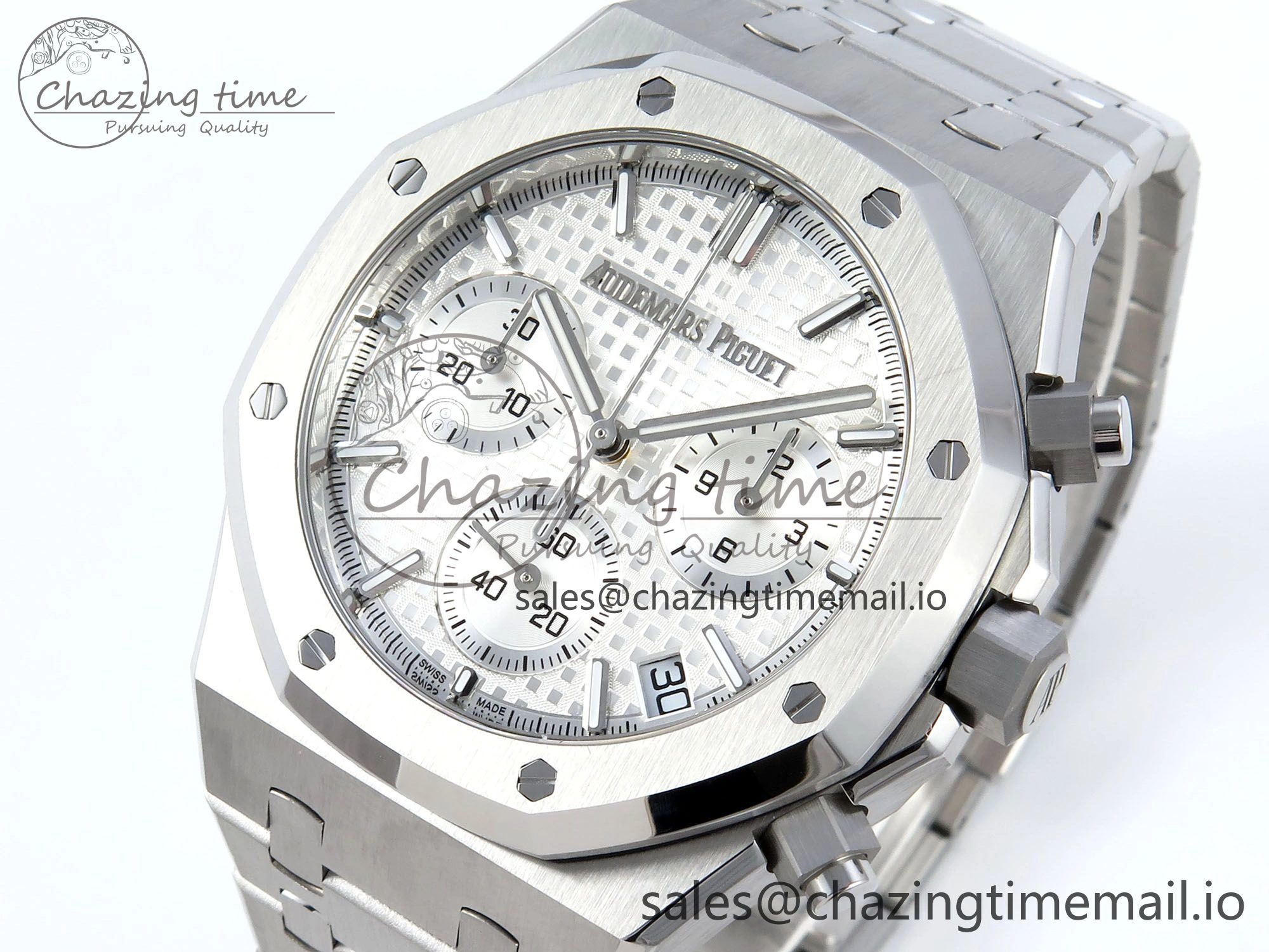 TechFriendly Royal Oak Chrono 26240 SS APSF 1:1 Best Edition Silver Dial on SS Bracelet SA4401 Super Clone 4295