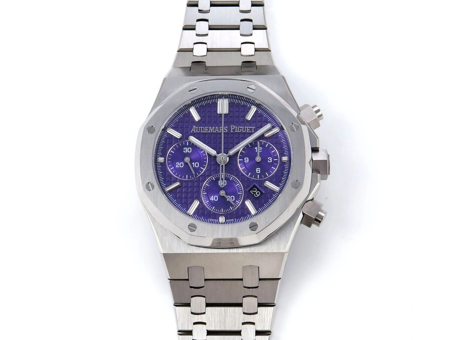 Stylish Royal Oak Chrono 26240 SS IPF Best Edition Purple Dial on SS Bracelet A 4406