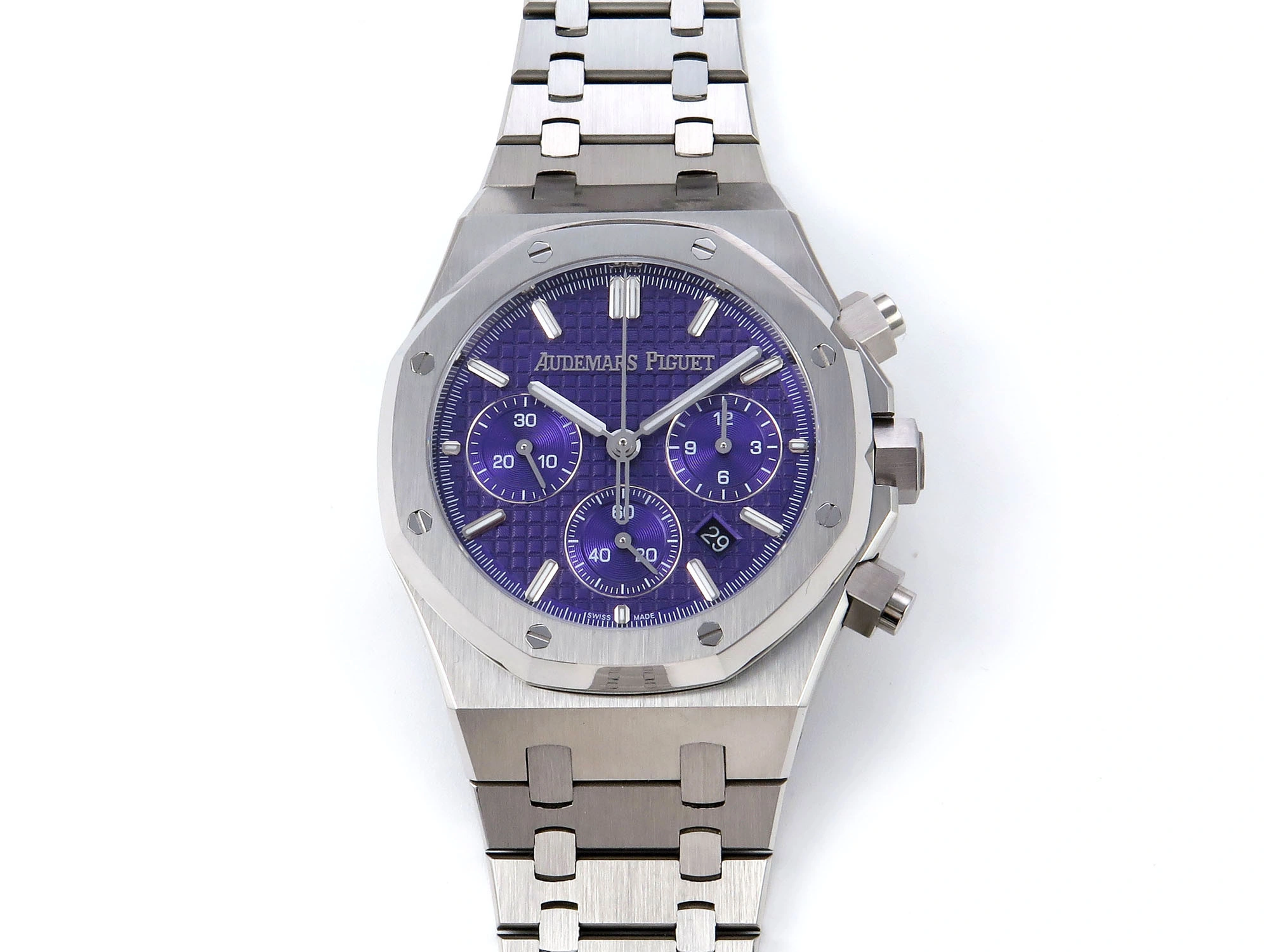 Stylish Royal Oak Chrono 26240 SS IPF Best Edition Purple Dial on SS Bracelet A 4406