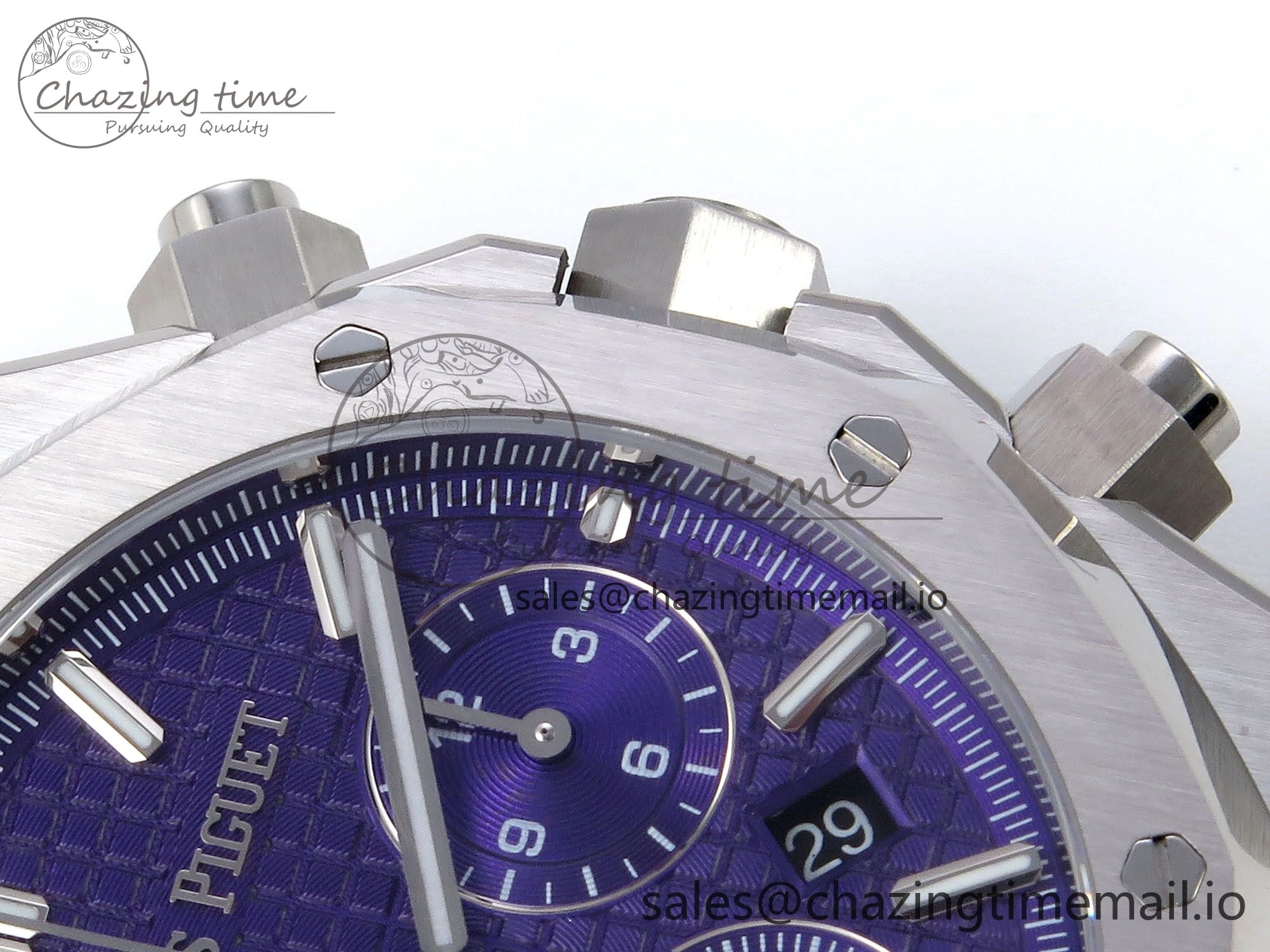 Stylish Royal Oak Chrono 26240 SS IPF Best Edition Purple Dial on SS Bracelet A 4406