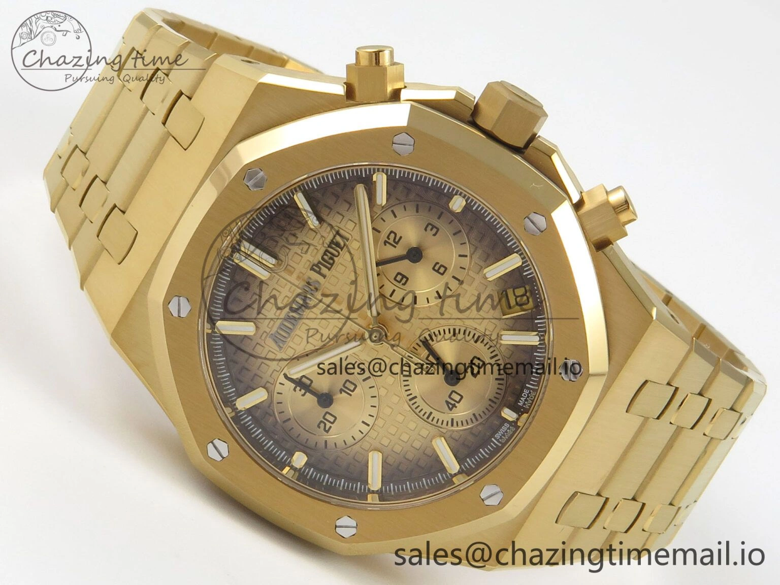 Royal Oak Chrono 26240 YG APSF 1:1 Best Edition YG Dial on YG Bracelet SA Snug 4243